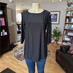 Anthony black 3/4 sleeves blouse-size M-NWT